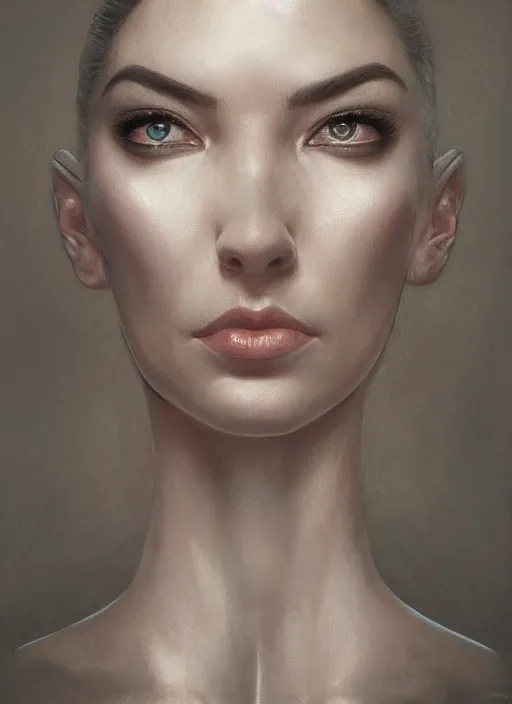 Image similar to symmetry!! chrysta bell, male, machine parts embedded into face, intricate, elegant, highly detailed, digital painting, artstation, concept art, smooth, sharp focus, illustration, art by artgerm and greg rutkowski and alphonse mucha, 8 k