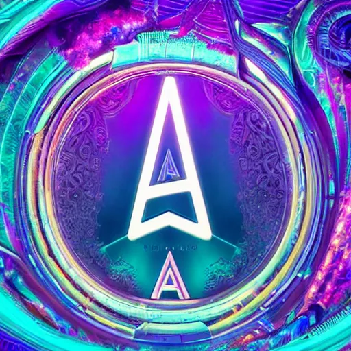 Image similar to a and w vaporwave logo, digital art, cosmic, 3 d high definition, trending on art station, photorealistic, high resolution, 8 k, octane, hyper detailed, insane details, intricate, elite, ornate, elegant trend, highly detailed and intricate, sharp focus, photography, unreal engine