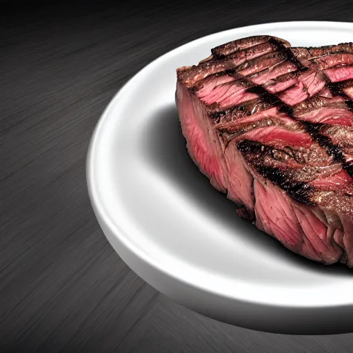 Prompt: perfect steak, high quality digital art, ultra realistic details