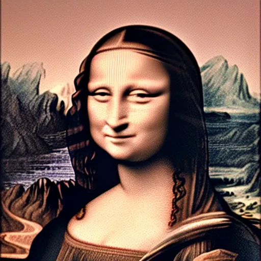 Image similar to the Mona Lisa staring at you head on