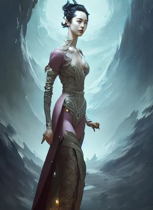 Image similar to Han Hyo Joo as a super villain, luxurious, fantasy, intricate, elegant, highly detailed, digital painting, artstation, concept art, matte, sharp focus, illustration, art by WLOP and Peter Mohrbacher and James Jean, masterpiece, Refined, upscaled