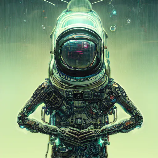 Image similar to hyperrealistic portrait of a squid monster astronaut, full body portrait, well lit, intricate abstract. cyberpunk, intricate artwork, by Tooth Wu, wlop, beeple. octane render, in the style of Jin Kagetsu, James Jean and wlop, highly detailed, sharp focus, intricate concept art, digital painting, ambient lighting, 4k, artstation