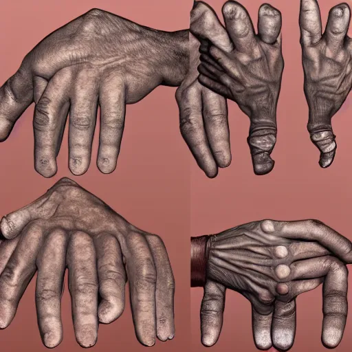 Image similar to Hands Anatomy tonemapped in the style of Artstation