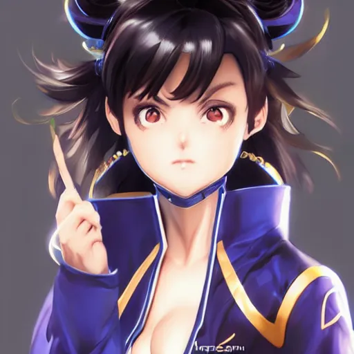 Prompt: An anime portrait of Chun li, by Stanley Artgerm Lau, WLOP, Rossdraws, James Jean, Andrei Riabovitchev, Marc Simonetti, and Sakimichan, tranding on artstation, SFW version