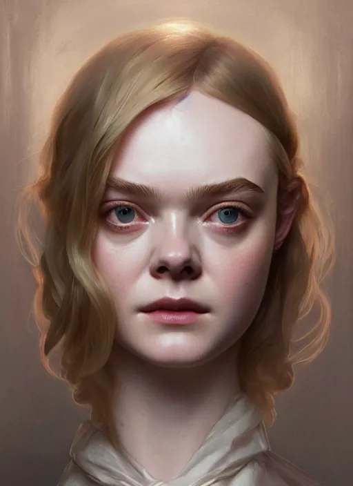 Image similar to symmetry!! portrait of elle fanning in re 7, horror, fashion, dark!! intricate, elegant, highly detailed, digital painting, artstation, concept art, smooth, sharp focus, illustration, art by artgerm and greg rutkowski and alphonse mucha