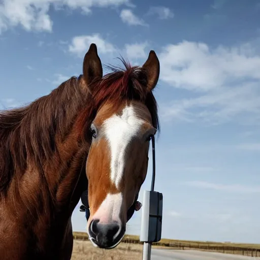 Prompt: a horse with autopilot