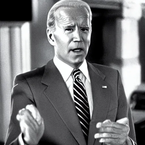 Image similar to a tv still of joe biden starring in debbie does dallas (1978)