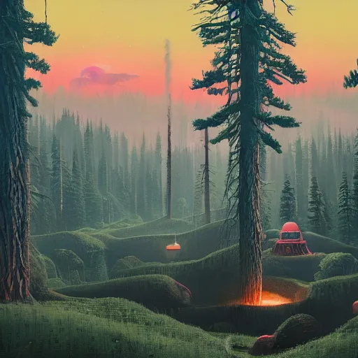 Image similar to most beautiful place in the universe by simon stalenhag and gerardo dottori, oil on canvas