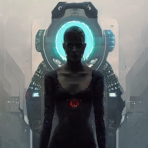 Image similar to evil artificial intelligence, neuromancer, cyberspace, painted by greg rutkowski, painted by magali villeneuve, digital art, trending on artstation, wintermute