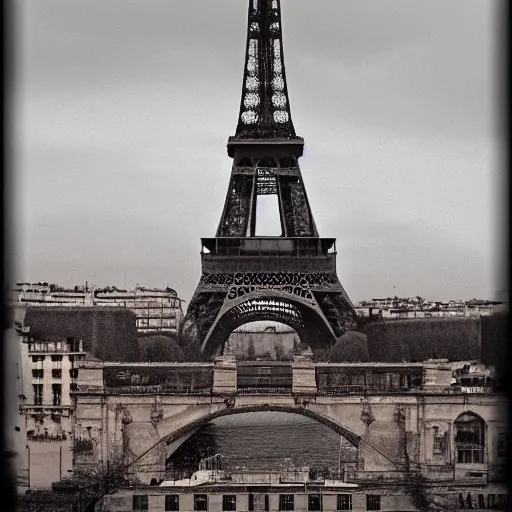 Image similar to The city of Paris, filled with rusted Eiffel towers, nostalgic feeling, sepia, beautiful landscape, intense lighting, 8k, trending on artstation