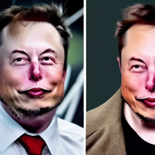 Image similar to a muskrat face swapped with elon musk!!