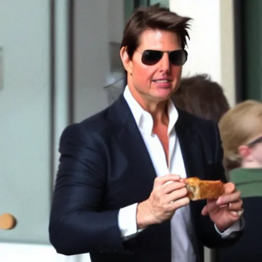 Prompt: Tom Cruise complaining about his sandwich