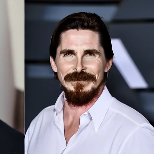 Image similar to christian bale as ron desantis