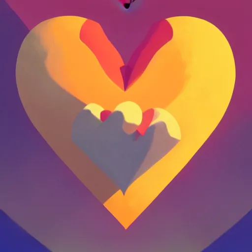 Image similar to heart icon stylized minimalist loftis, cory behance hd by jesper ejsing, by rhads, makoto shinkai and lois van baarle, ilya kuvshinov, rossdraws global illumination