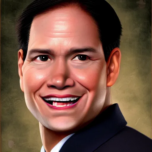 Image similar to Marco Rubio in Avatar: the last airbender, designed by Ted Nasmith