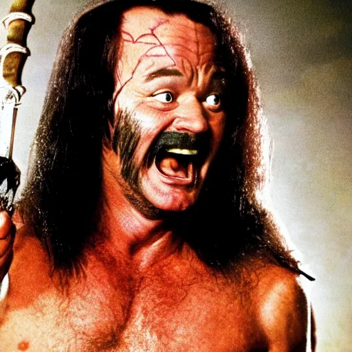 Prompt: bill murray as conan the barbarian