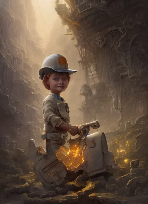 Image similar to bob the builder, elegant, highly detailed, centered, digital painting, artstation, concept art, smooth, sharp focus, illustration, artgerm, tomasz alen kopera, peter mohrbacher, donato giancola, joseph christian leyendecker, wlop, frank frazetta