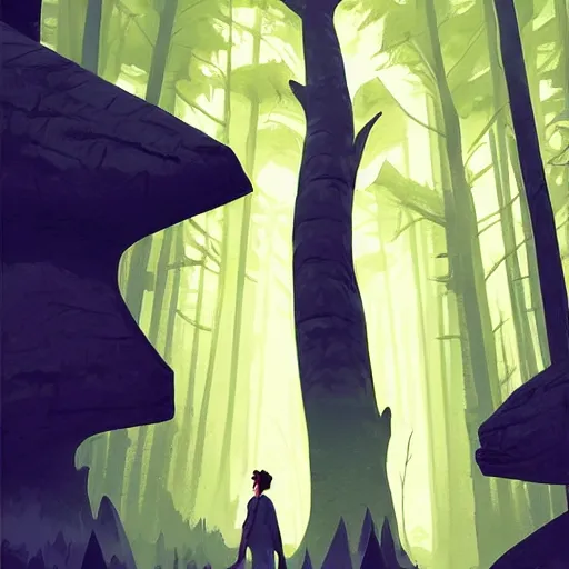 Image similar to painting giant monsters in a dark, scary forest at night smooth face median photoshop filter cutout vector, behance hd by jesper ejsing, by rhads, makoto shinkai and lois van baarle, ilya kuvshinov, rossdraws global illumination