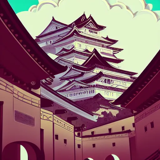 Image similar to himeji castle by petros afshar and anton fadeev