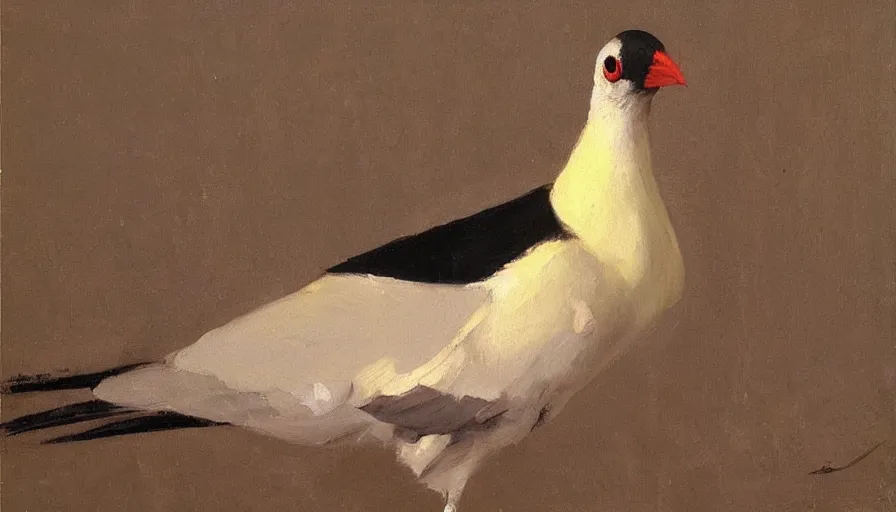 Image similar to painting by borremans, bird, detailed, stunning