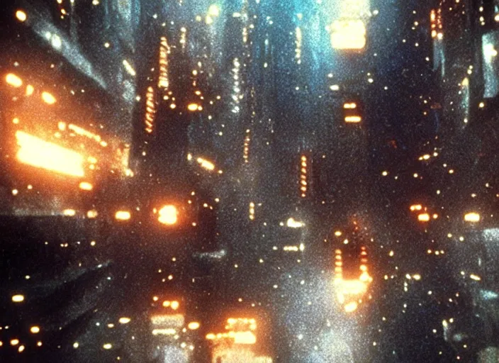 Image similar to scene from the 1992 science fiction film Blade Runner