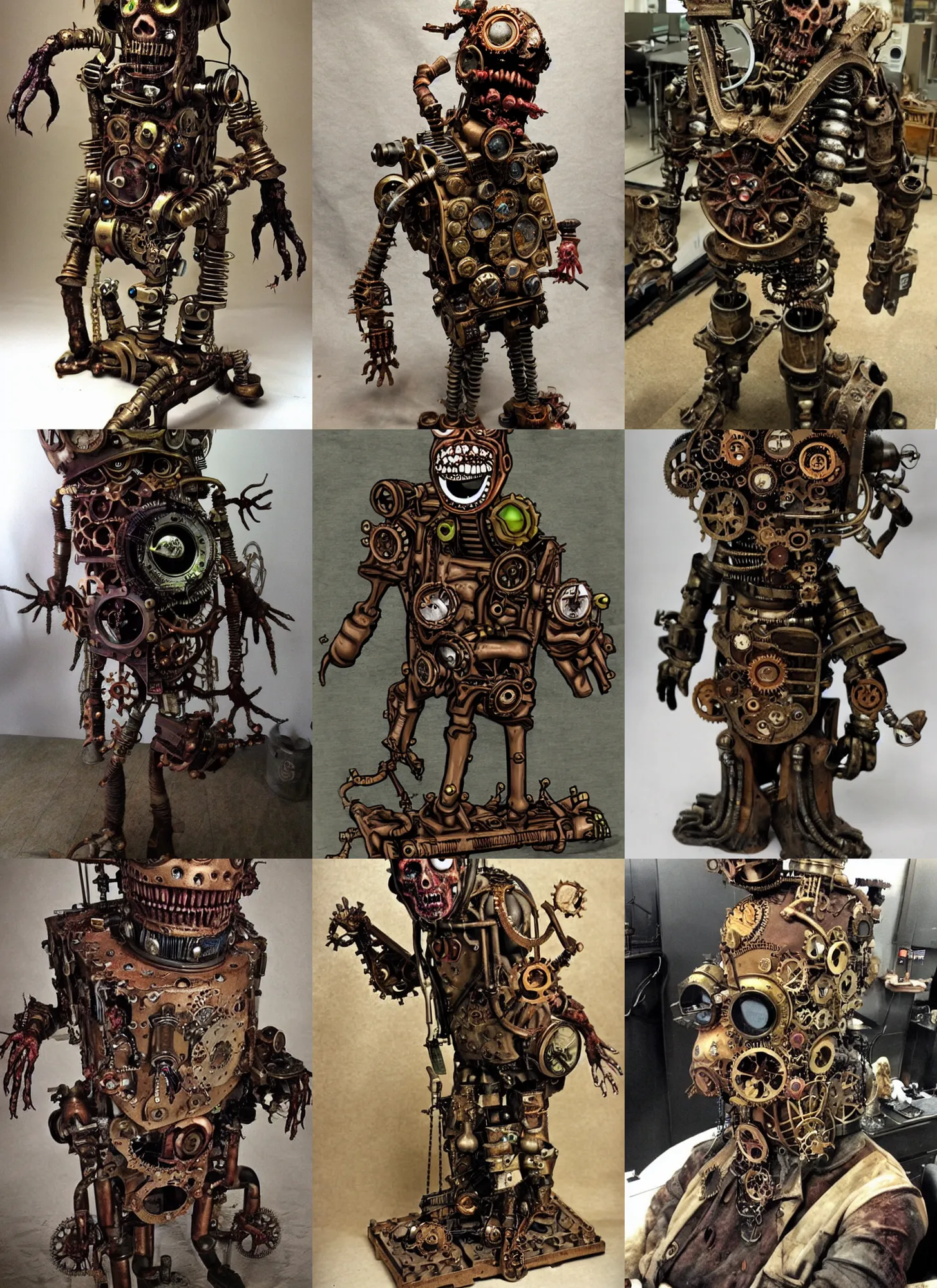 Prompt: massive steampunk zombie abomination