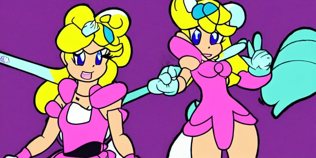 Image similar to PrincessPeach in the Style of Minus8