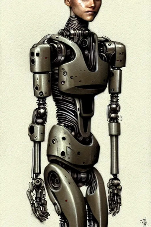 Prompt: humanoid robot from ex machina by jean - baptiste monge