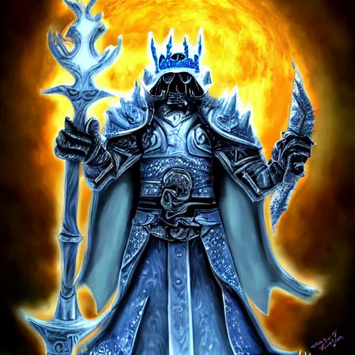 Image similar to the lich king artwork by mendoza eddie