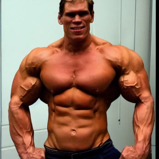 Prompt: jerma 9 8 5 professional bodybuilder huge muscles strong expert photograph detailed