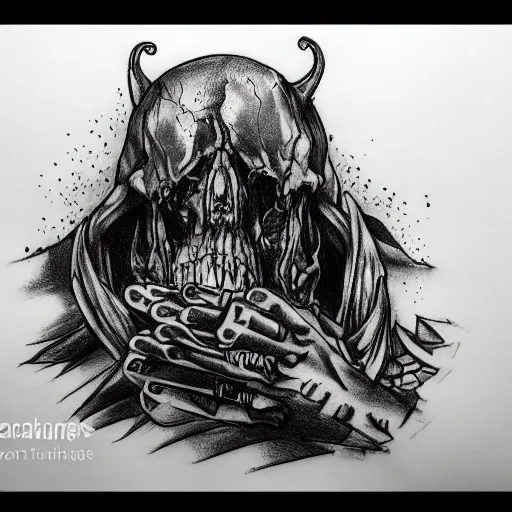 Image similar to Death stranding beast, tattoo ink sketch isolated on white background, highly detailed