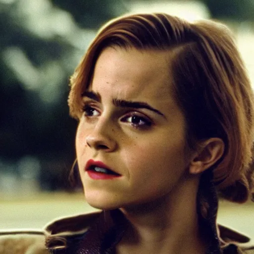 Prompt: a film still of emma watson as Beverly Switzler in howard the duck