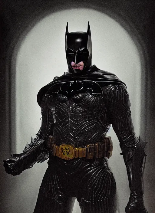 Image similar to portrait of futuristic batman cyborg, dark art, modern fine art, fractal, intricate, elegant, highly detailed, digital photography, subsurface scattering, by jheronimus bosch and frank miller and greg rutkowski,