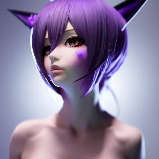 nymph render of a beautiful 3d anime body, wearing, Stable Diffusion