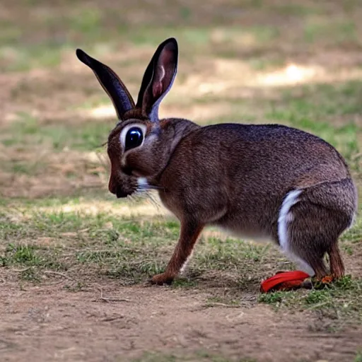 Prompt: Bad Bunny acting as Rambo