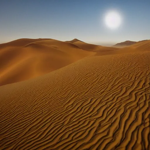 Image similar to landscape of a desert with dunes made out of Orbeez, photography