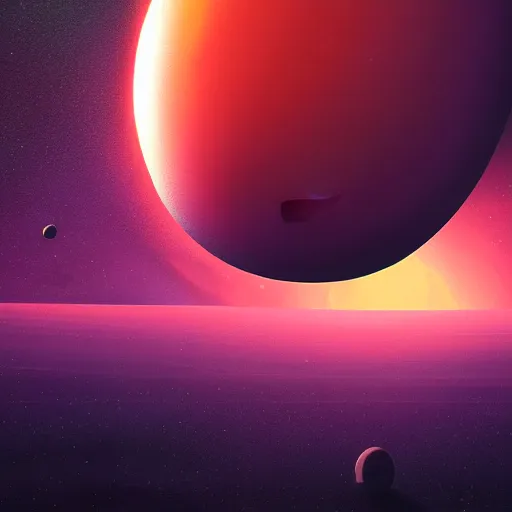 Prompt: a detailed digital painting of a earth - like planet orbiting a large purple sun in space in a sea of stars, by alena aenami, petros afshar and greg rutkowski trending on artstation, deviantart, planet, clouds, earth, exoplanet, stars, nubulae