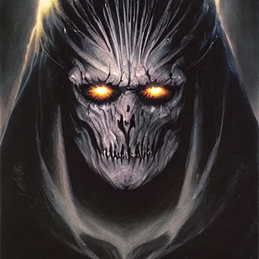 Prompt: head and shoulders portrait of a ghostly, shadowy, spectral wraith portrayed by russell crowe, d & d, fantasy, greg rutkowski, frank frazetta, alexandre chaudret, boris vallejo, michael whelan, miro petrov, hr giger, magali villeneuve, donato giancola