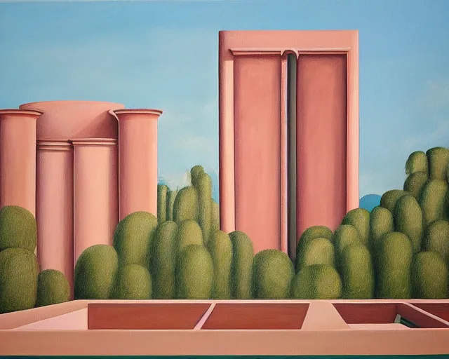Prompt: a painting by ricardo bofill