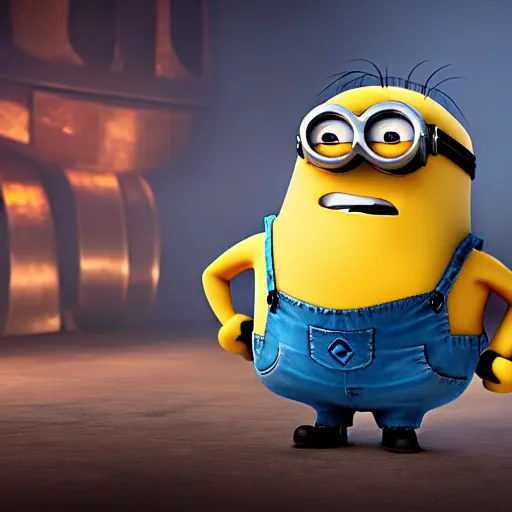 buff minion from despicable me, 4 k, high resolution, | Stable Diffusion