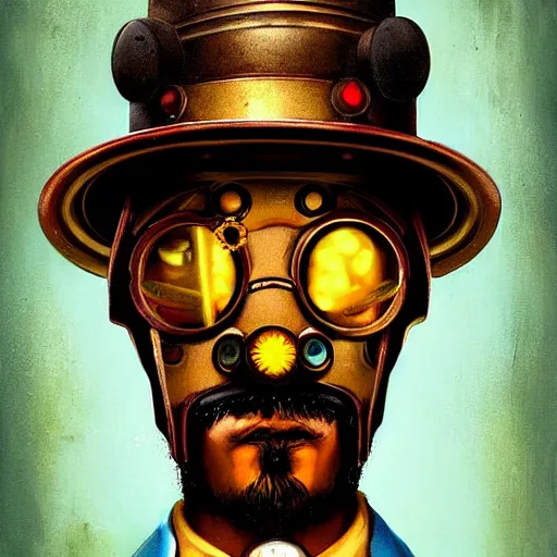 Image similar to Lofi Steampunk Bioshock portrait of Snoop Dog Pixar style by Tristan Eaton Stanley Artgerm and Tom Bagshaw