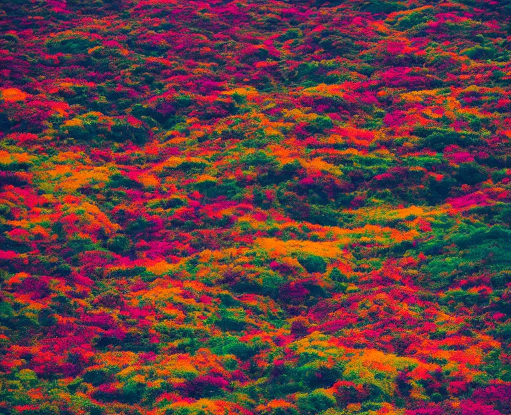 Prompt: a brigth colorful landscape by elsa bleda