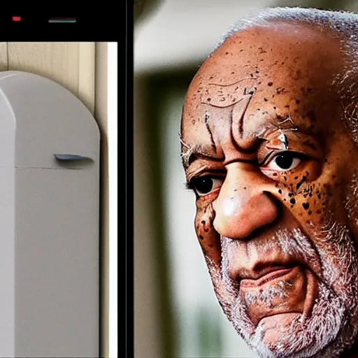 Prompt: Bill Cosby on Ring Doorbell footage