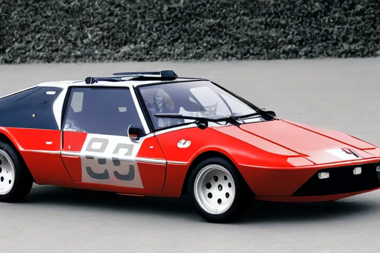 Image similar to designed by Giorgetto Giugiaro of a single Citroen AMC AMX/3 BMW M1