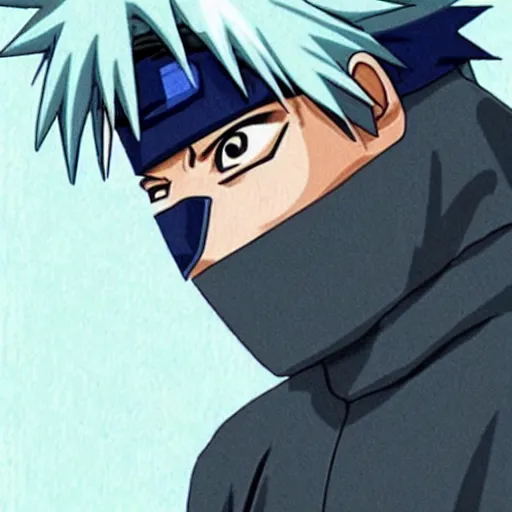 a picture of kakashi's real face without the mask, Stable Diffusion