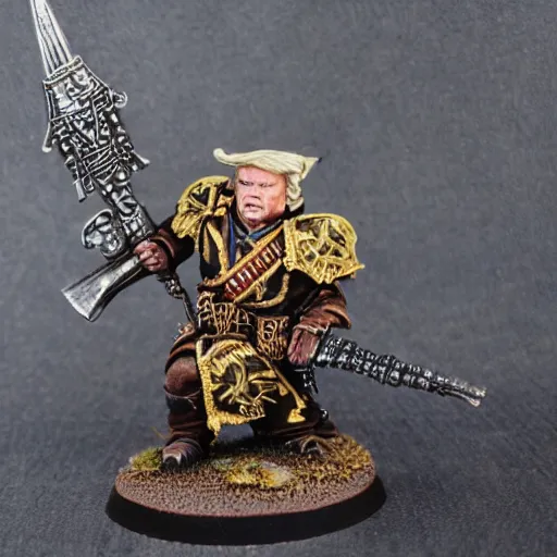 Image similar to donald trump as a vermin, warhammer vermentide, hyperdetailed painting