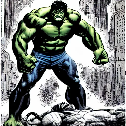 Image similar to the incredible hulk studying for the bar exam frank miller