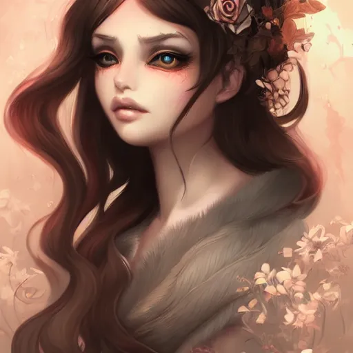 Image similar to fox girl, long hair, gorgeous, amazing, elegant, intricate, highly detailed, digital painting, artstation, concept art, sharp focus, illustration, art by Ross tran