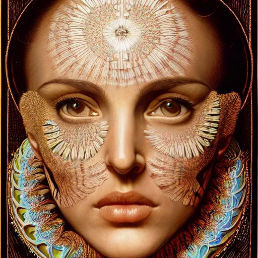 Image similar to portrait of natalie portman by ernst haeckel