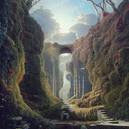 Prompt: paint surrealist 🏟, ferdinand knab, high definition and detailed 4 k